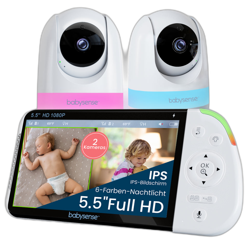 Babyphone mit zwei Kameras und Full-HD-Display