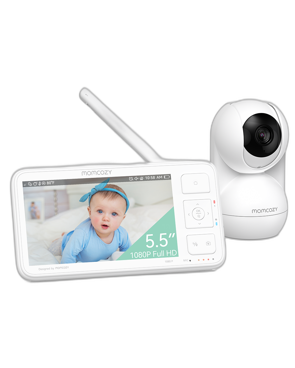 Babyphone ohne WLAN mit 5,5-Zoll-Full-HD-Display