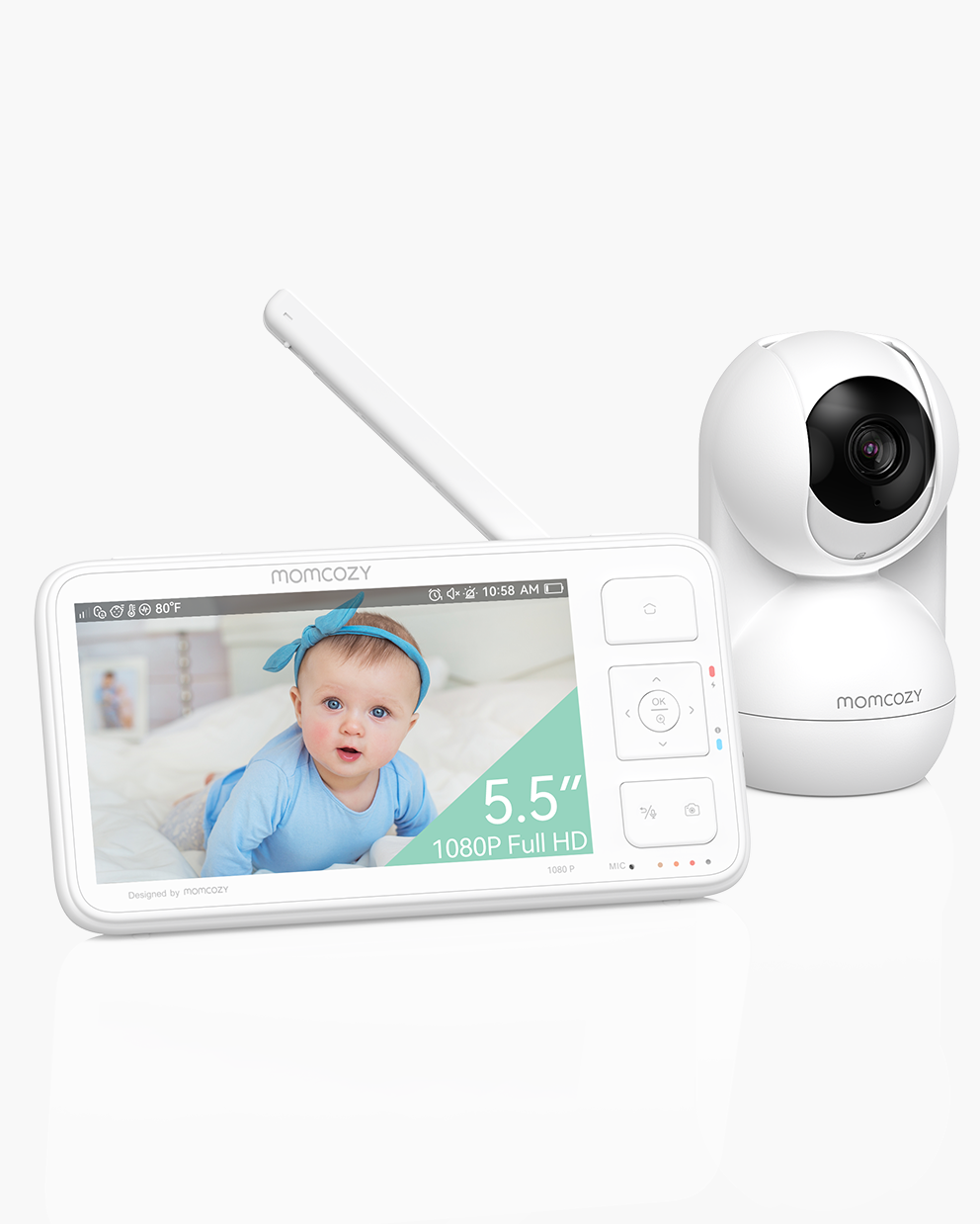 Babyphone ohne WLAN mit 5,5-Zoll-Full-HD-Display